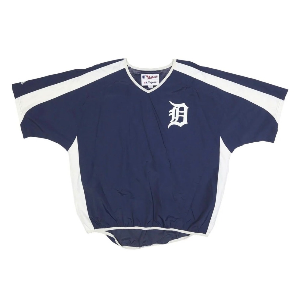 Majestic Detroit Tigers Batting Practice Jersey Mens Medium Navy NWT Vented